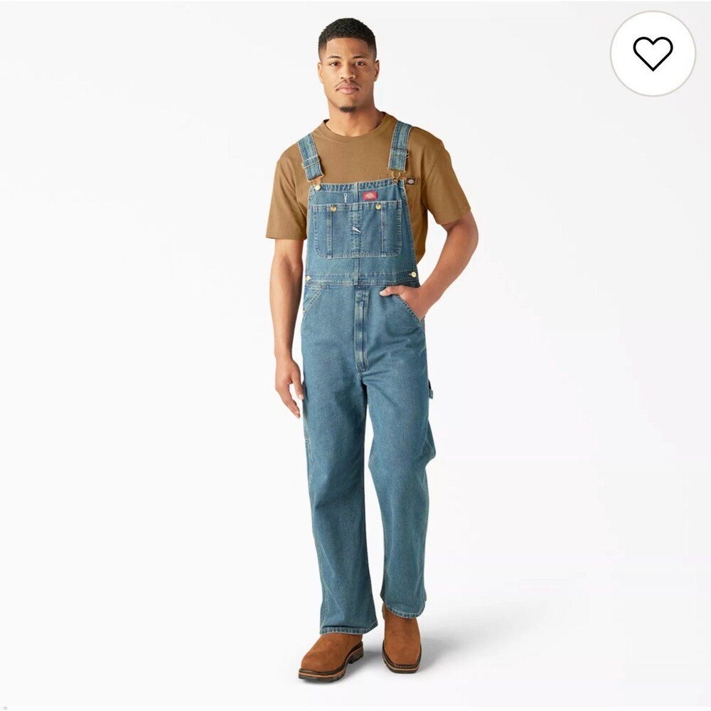 NWT Dickies Blue Denim Overalls with Red Tag